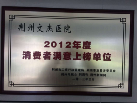 荊州文杰醫(yī)院榮譽(yù)